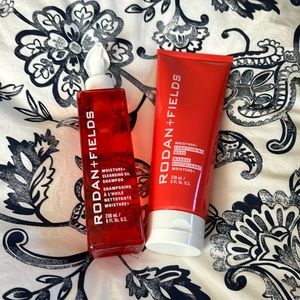 Rodan + Fields moisture cleansing oil shampoo and conditioning mask.